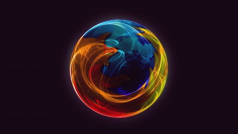 Firefox Logo Sphere — Blue, Dynamic, Digital Art