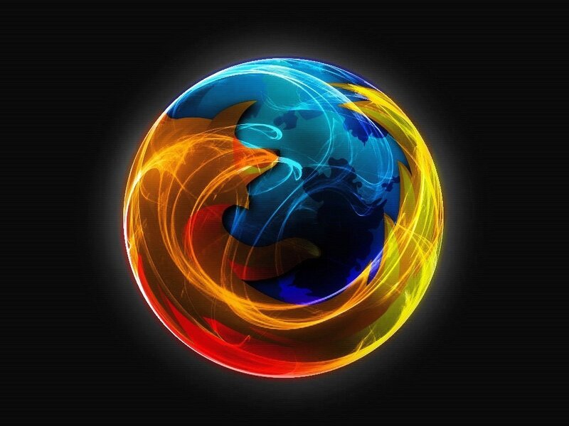 Firefox logo with fiery globe