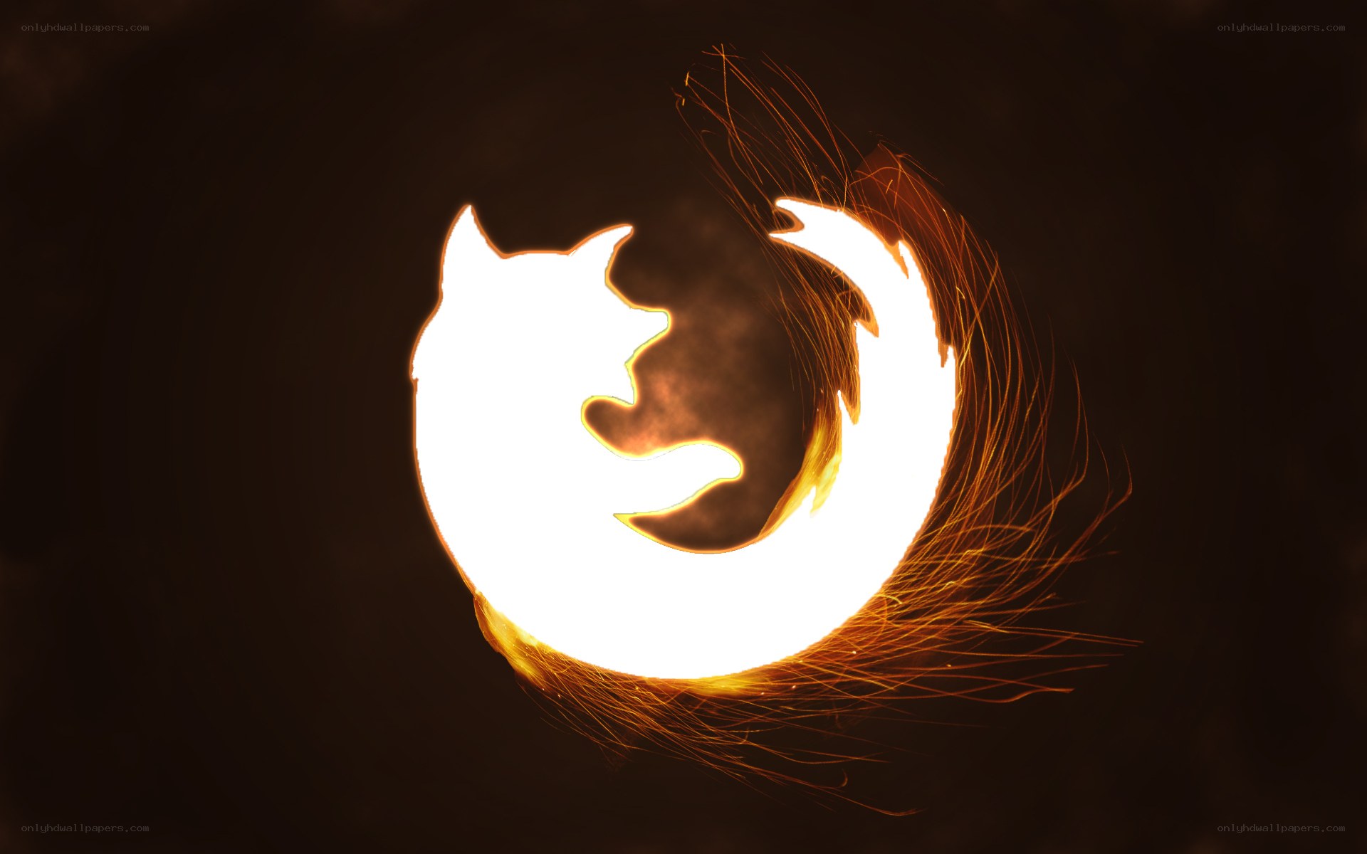 Firefox logo with fire effect