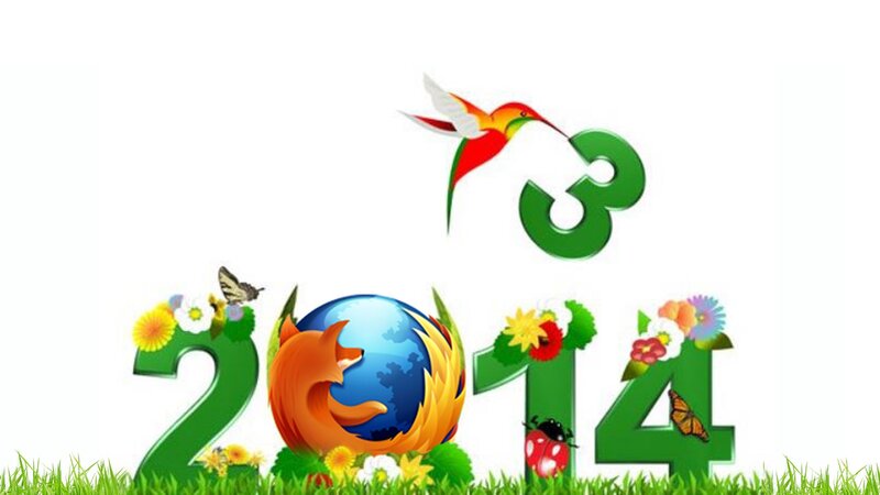 Firefox Logo with Flowers