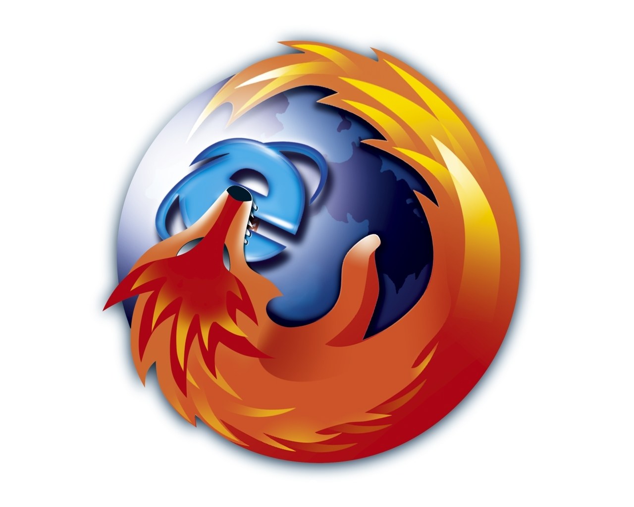 Firefox logo with fox and globe