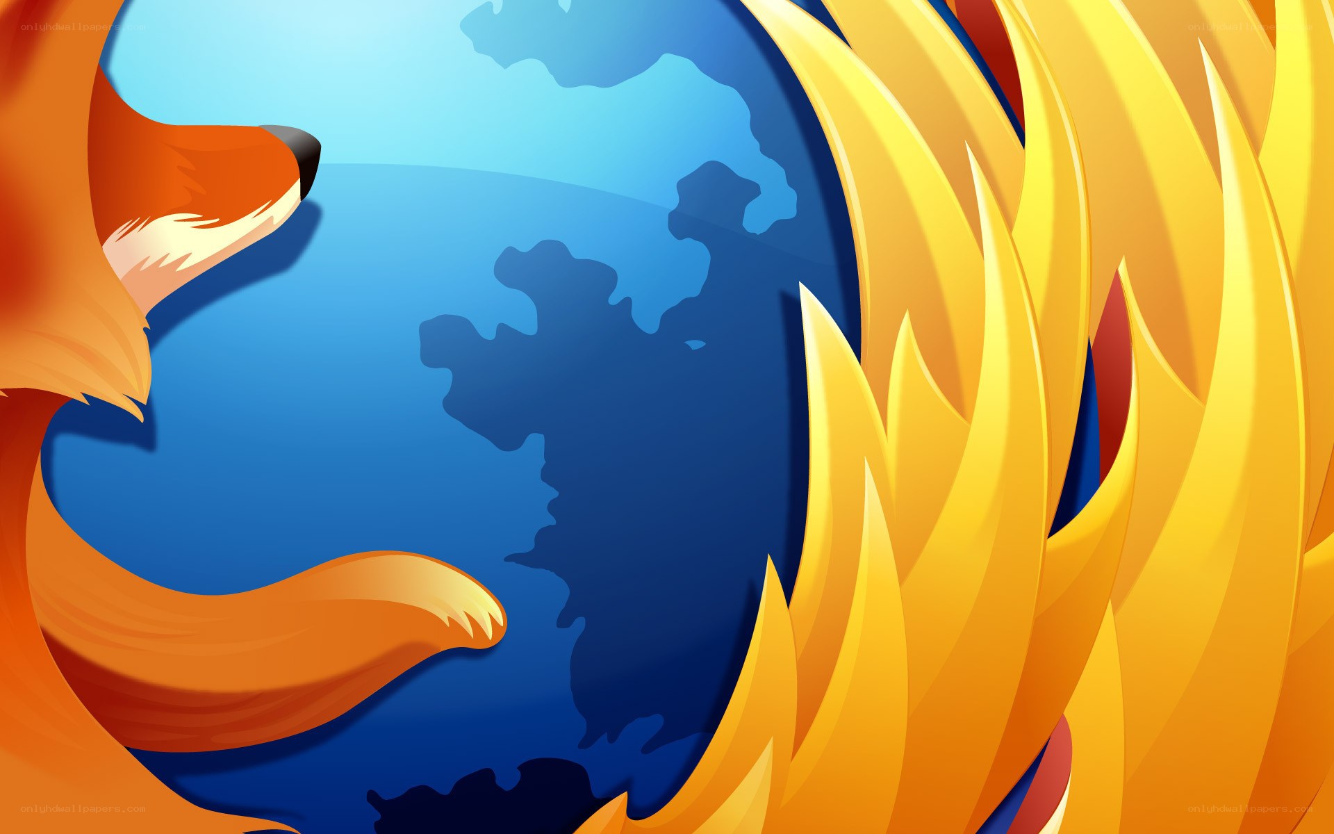 Firefox logo with globe