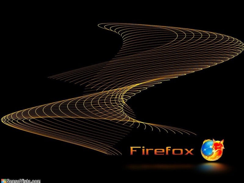 Firefox logo with golden swirl