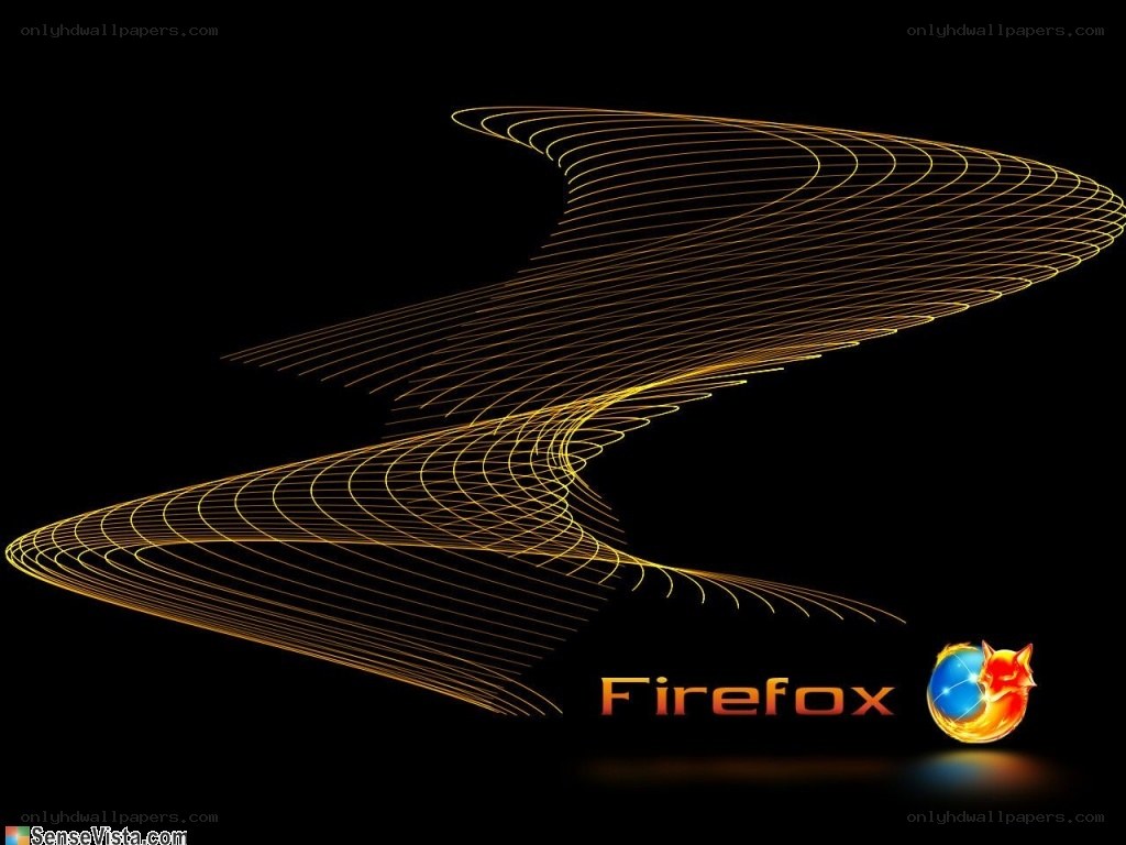 Firefox logo with golden swirl