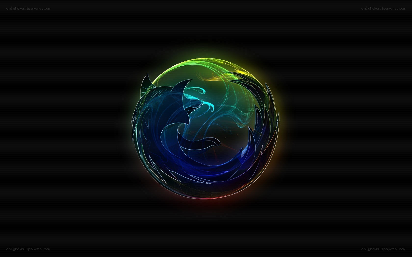 Firefox logo with neon glow
