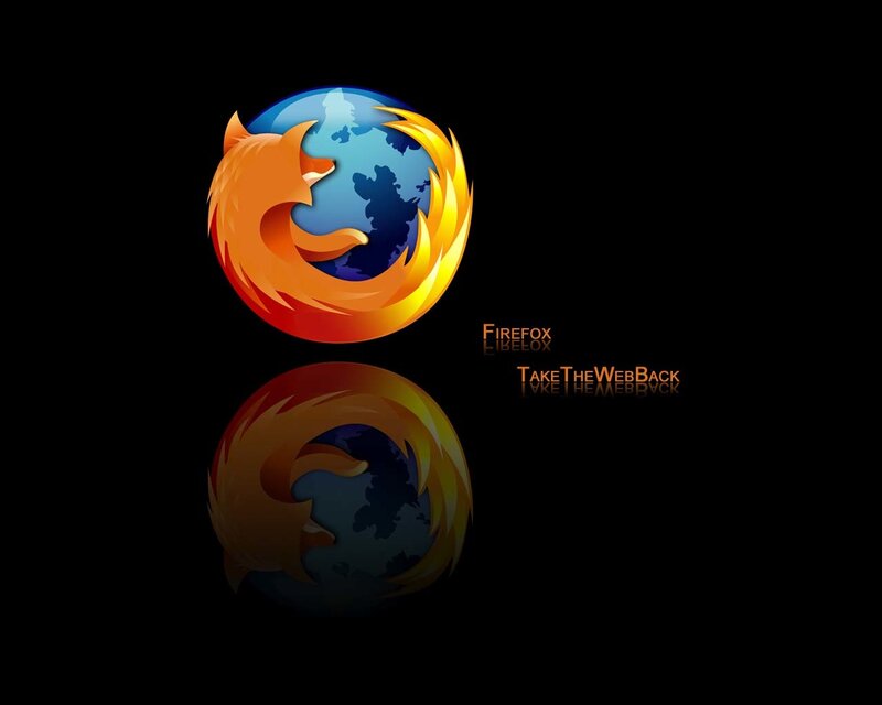 Firefox logo with reflection