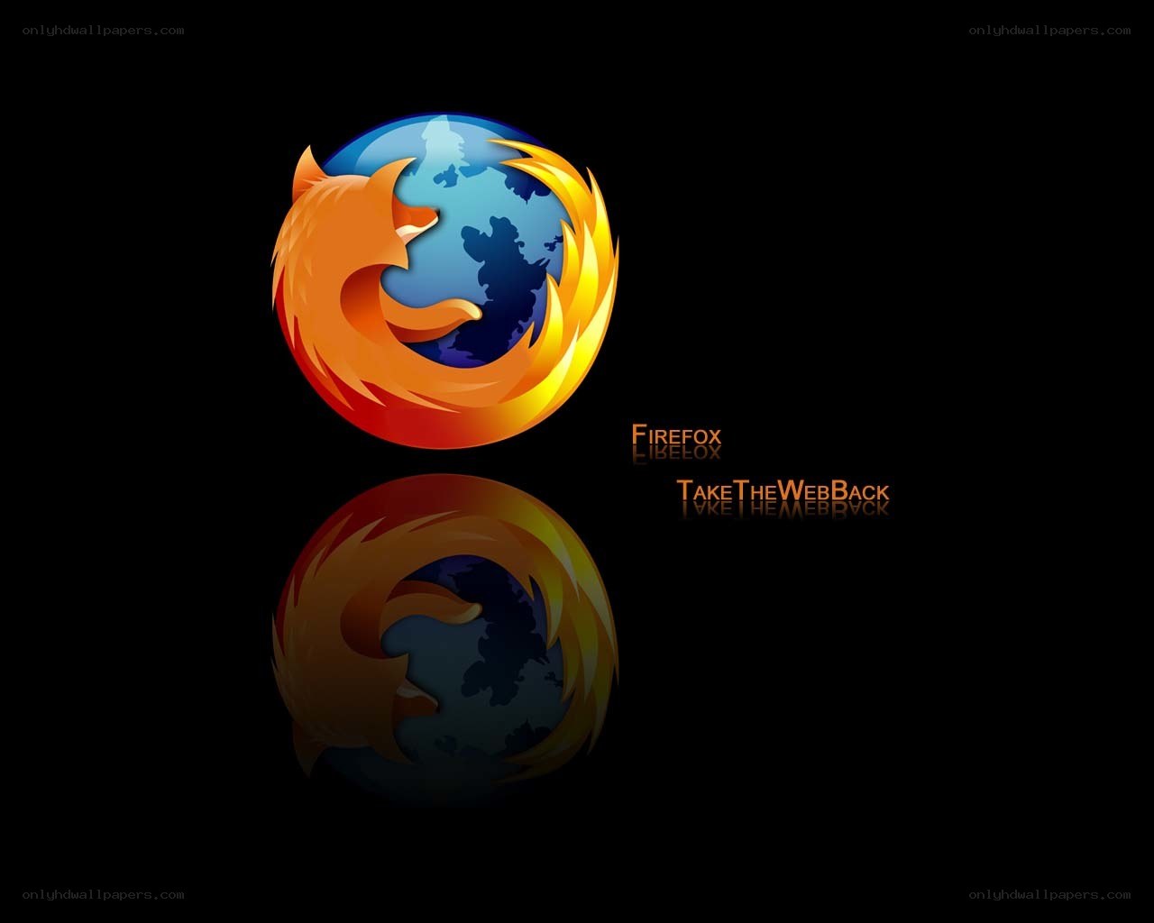 Firefox logo with reflection