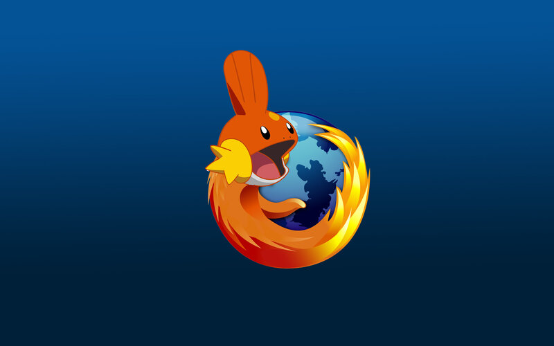Firefox logo with Torchic
