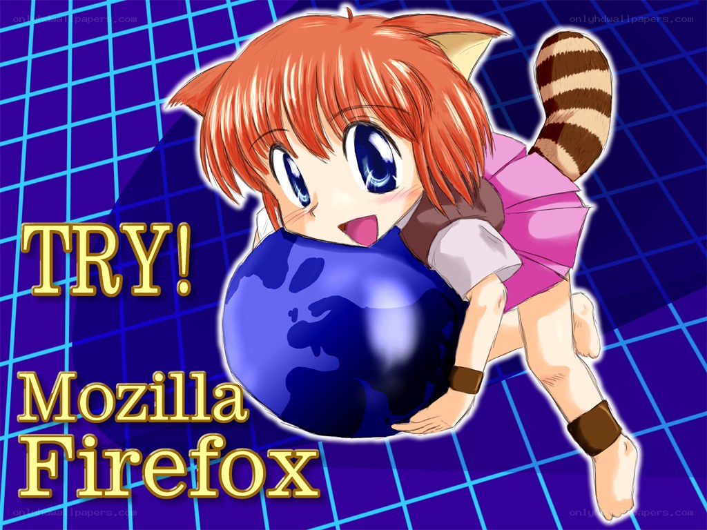Firefox mascot with blue ball