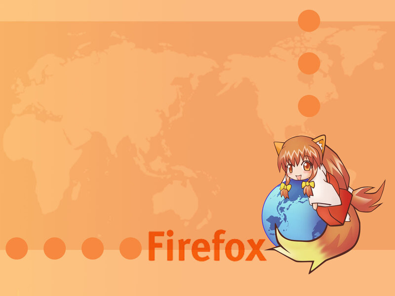 Firefox mascot with globe