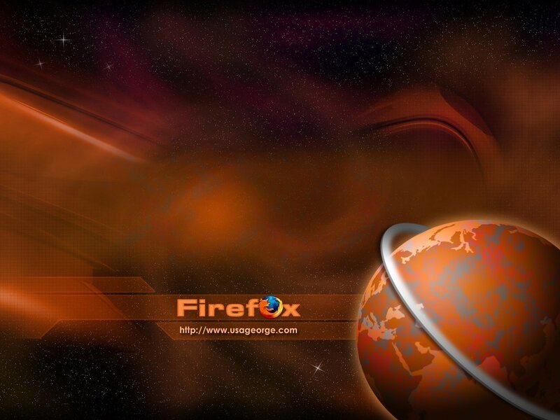 Firefox space-themed wallpaper