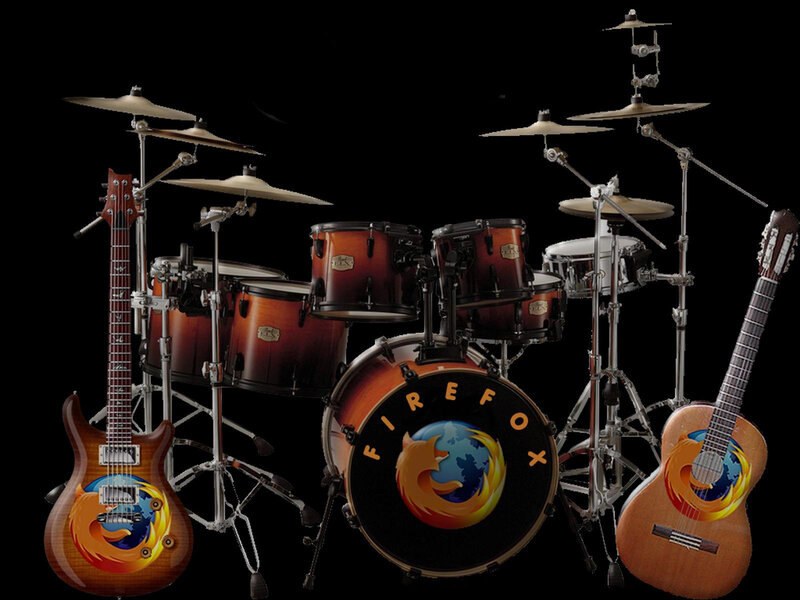 Firefox-themed musical instruments