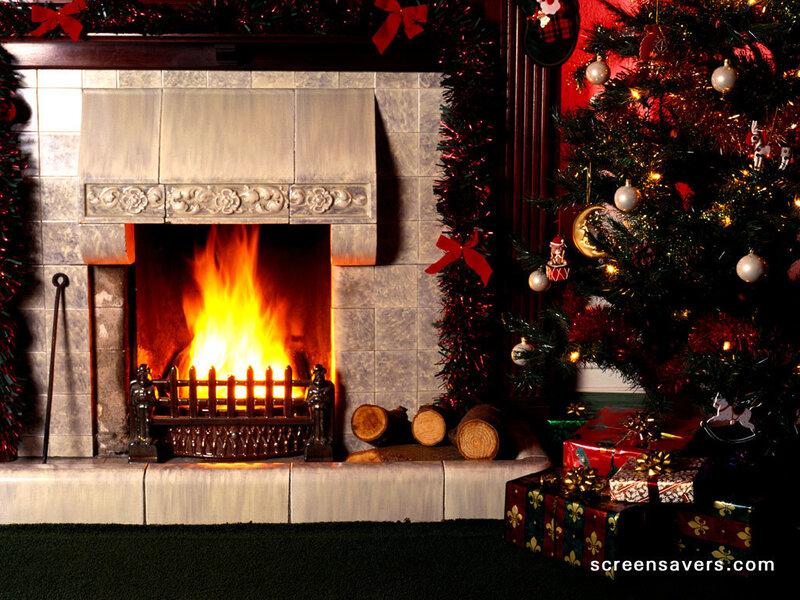 Fireplace and Christmas Tree
