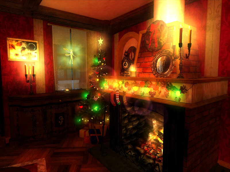 Fireplace in Decorated Room