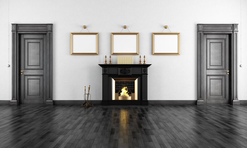 Fireplace in Empty Room