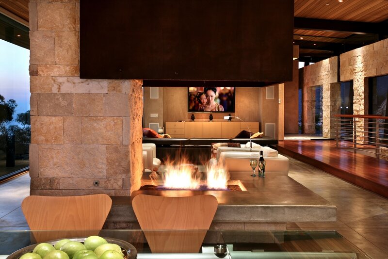 Fireplace in Modern Living Room