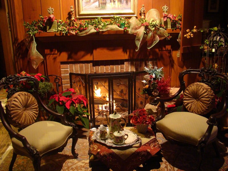 Fireplace with Chairs