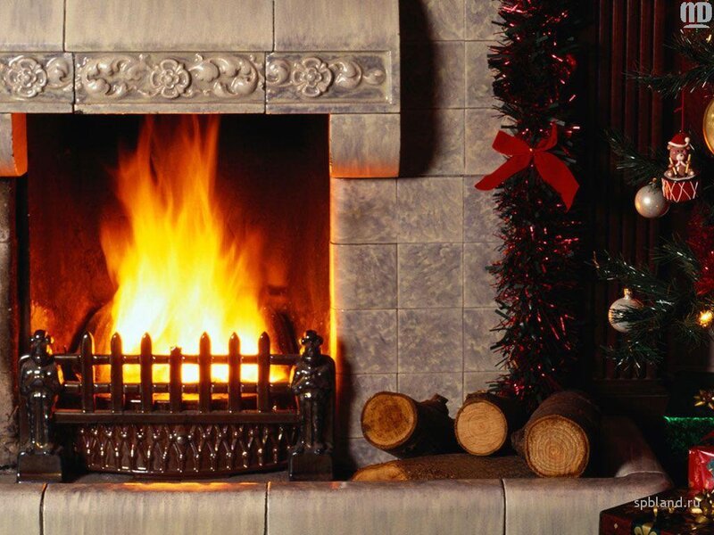 Fireplace with Logs