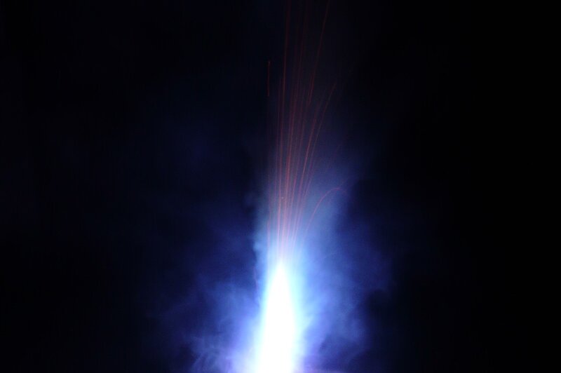 Firework explosion in night sky