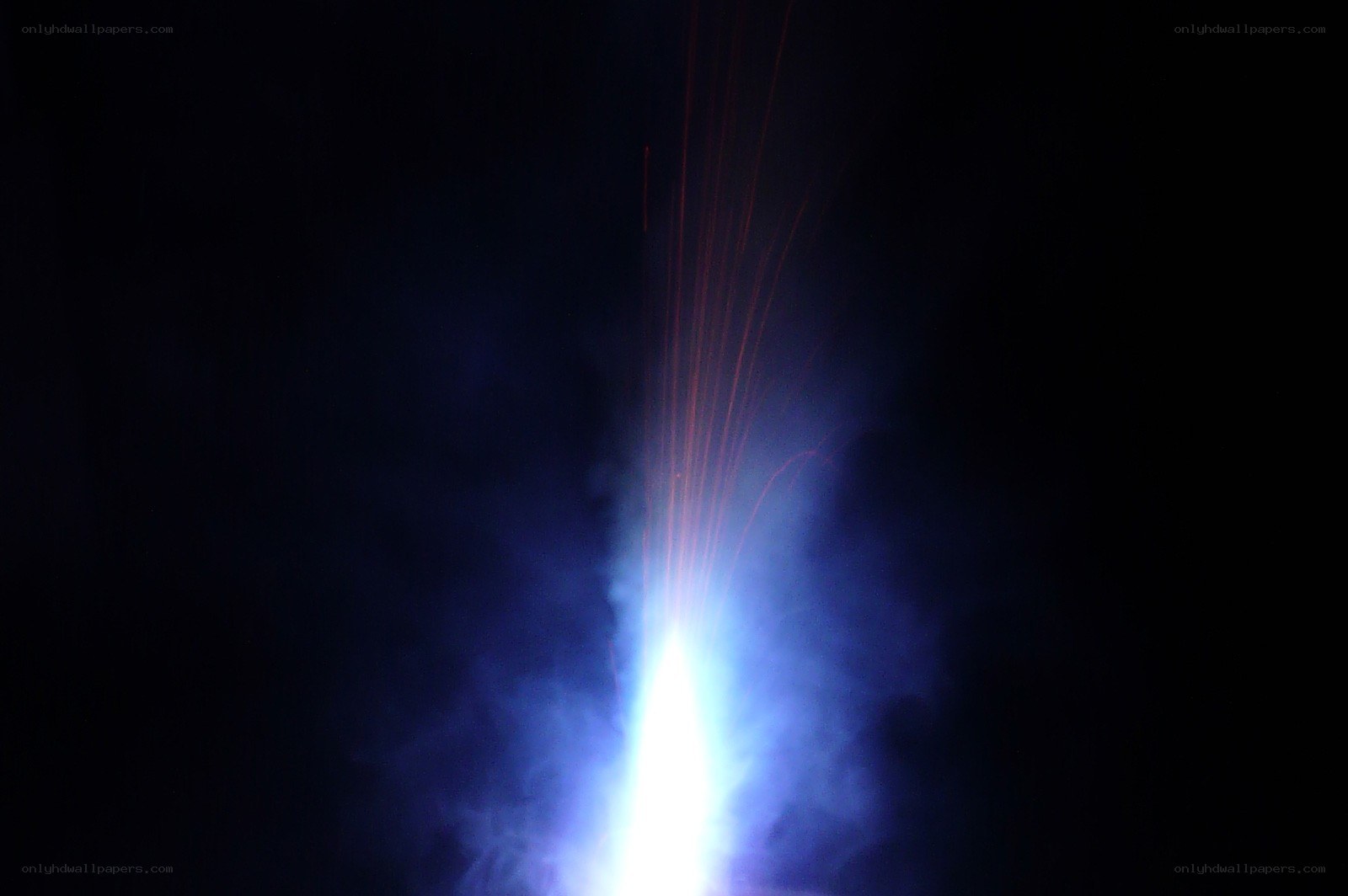 Firework explosion in night sky