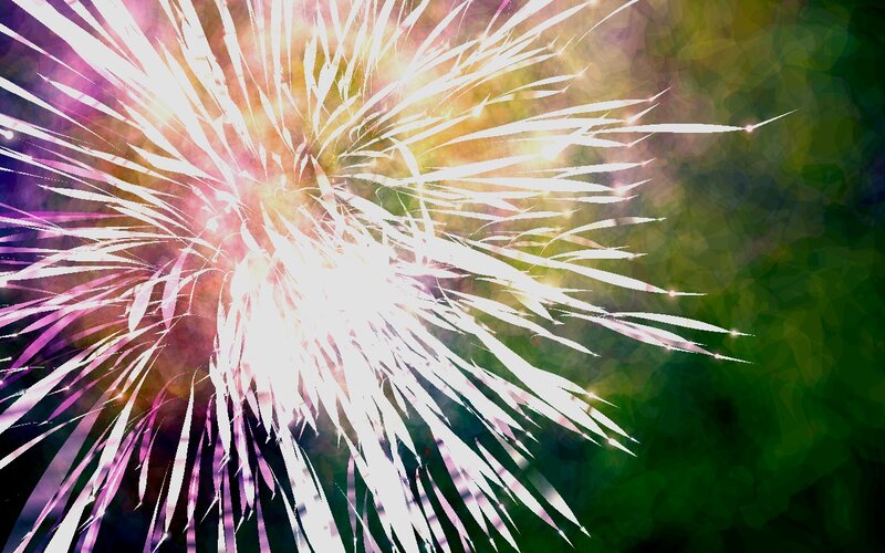 Firework Explosion — White, Dramatic