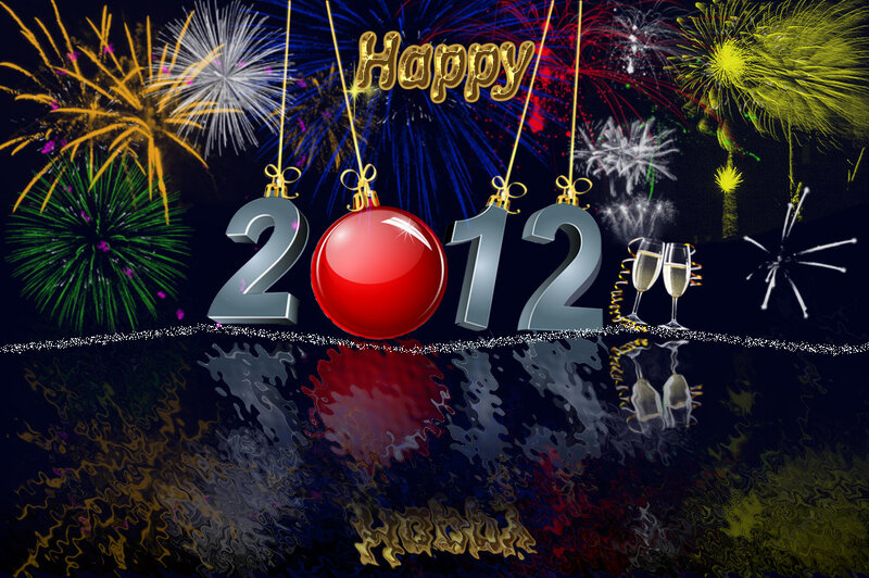 Fireworks and New Year Decorations