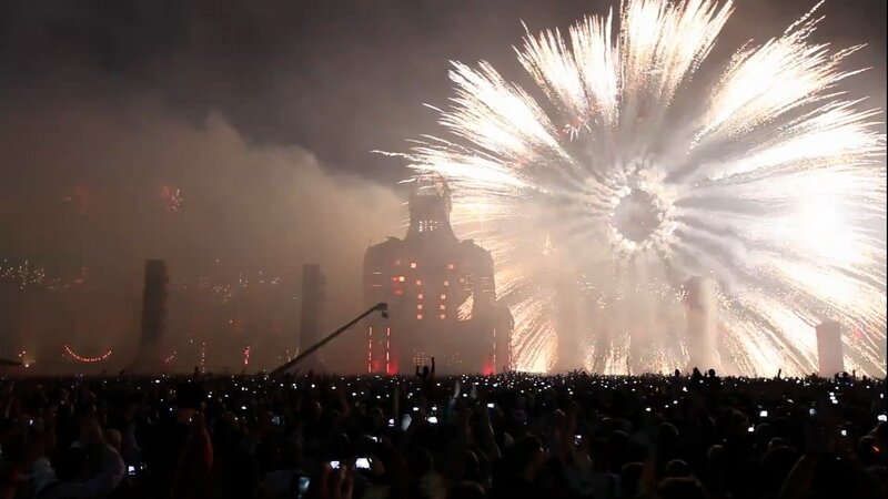 Fireworks at a concert