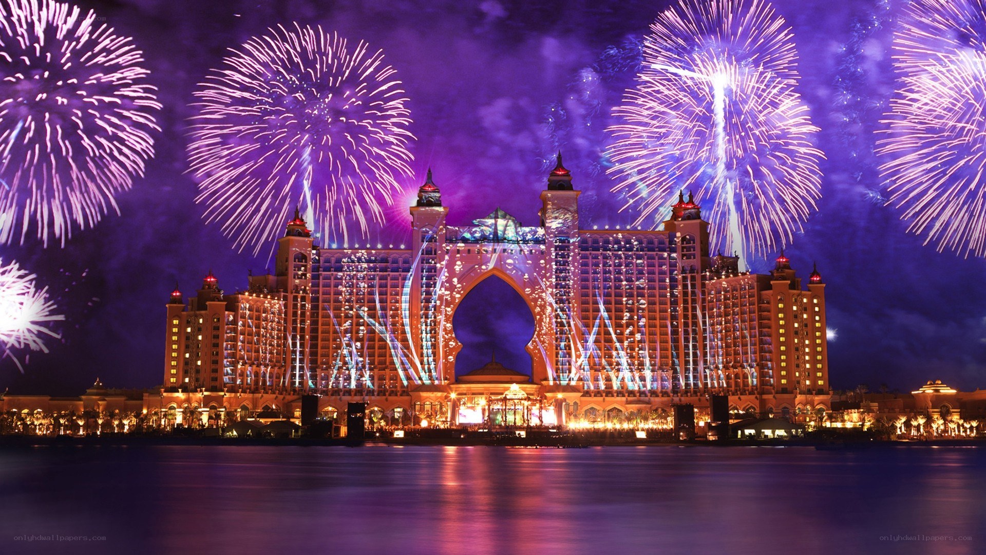 Fireworks at Atlantis hotel