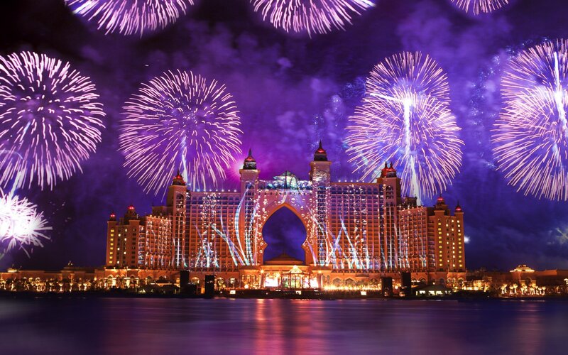 Fireworks at Atlantis hotel