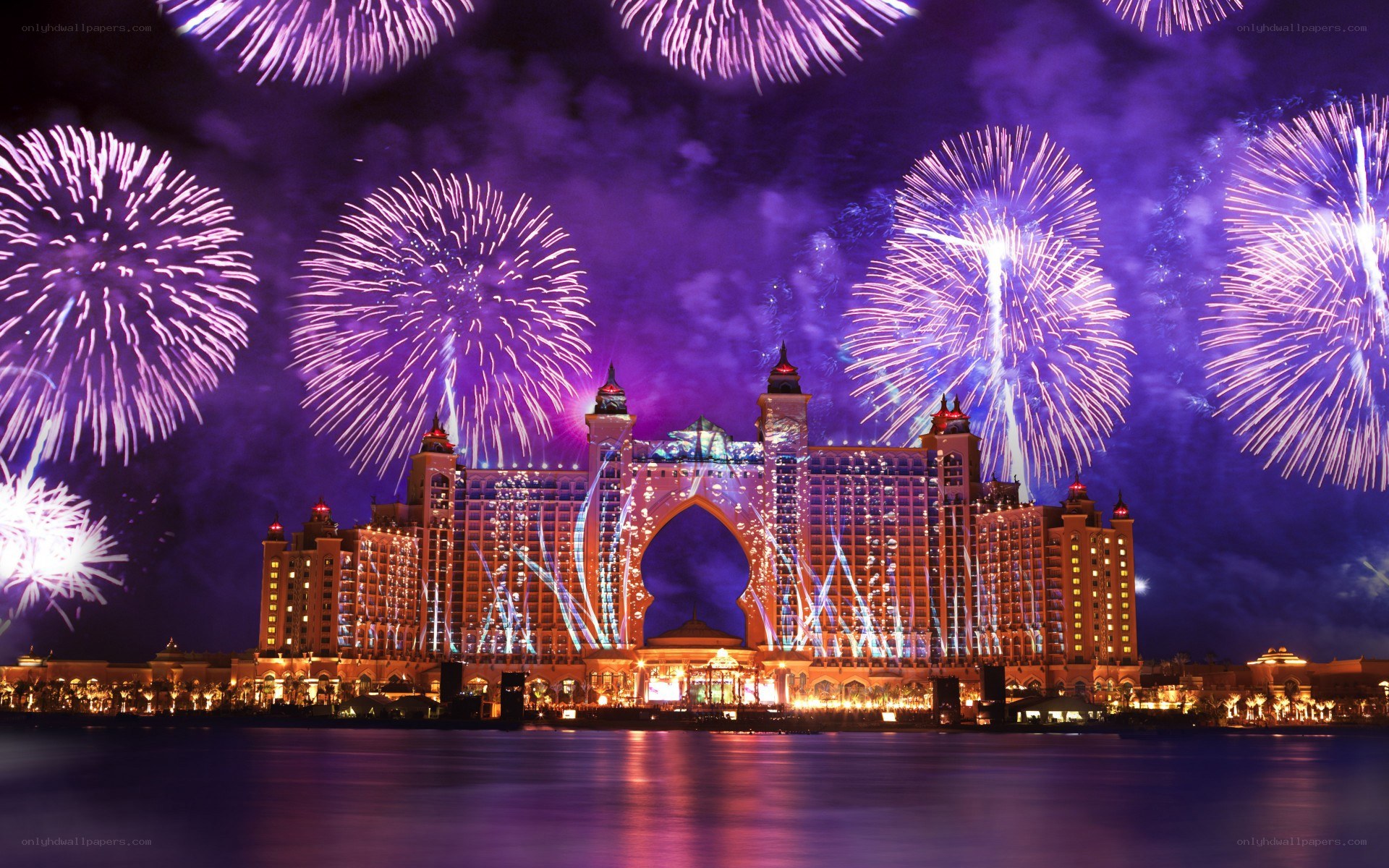Fireworks at Atlantis hotel