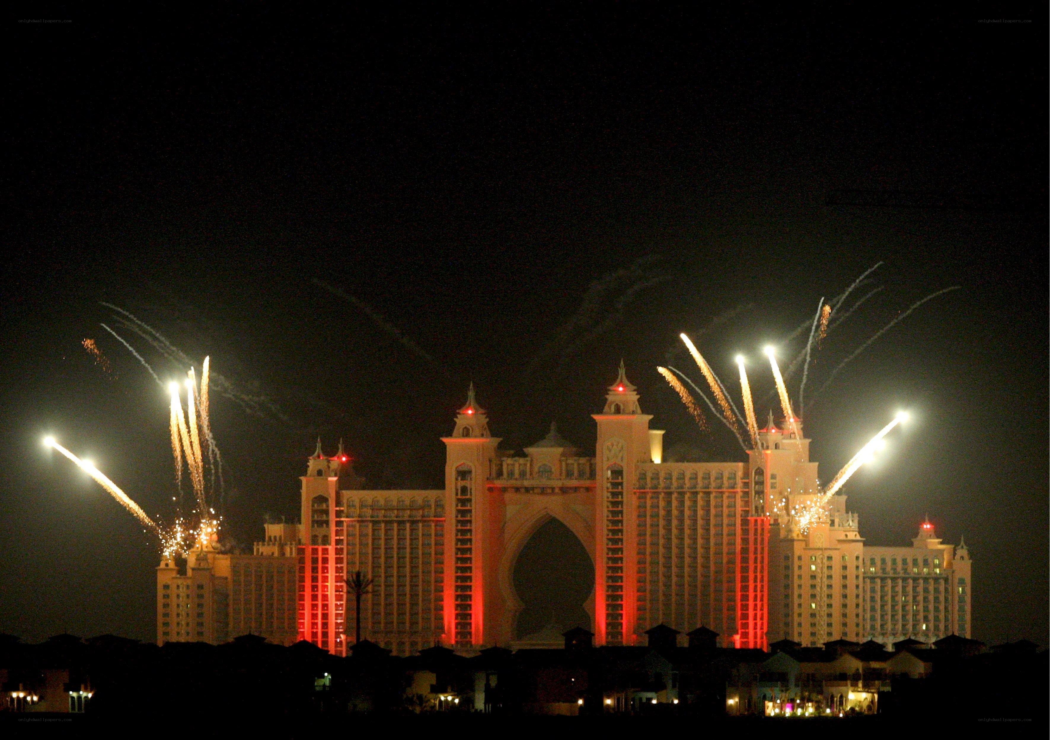 Fireworks at Atlantis hotel