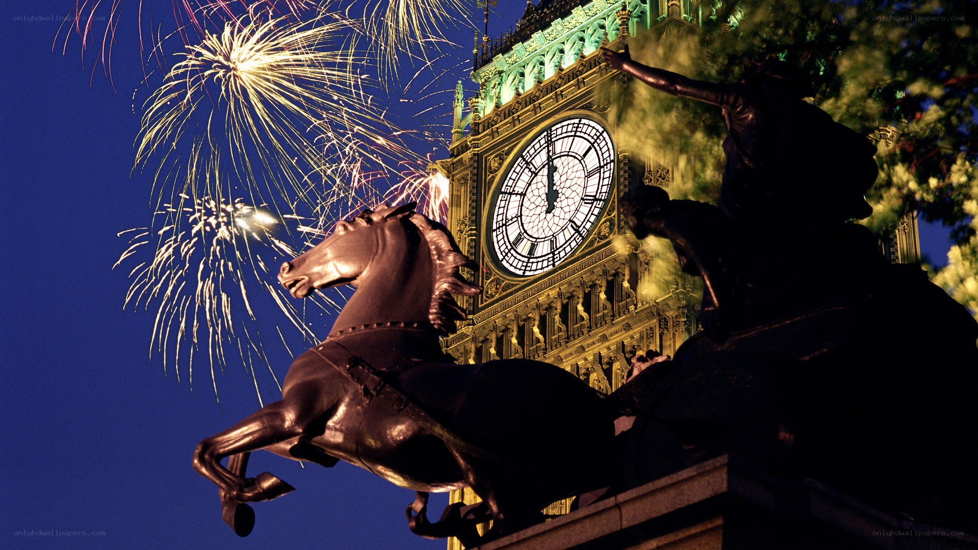 Fireworks at Big Ben