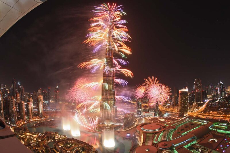 Fireworks at Burj Khalifa