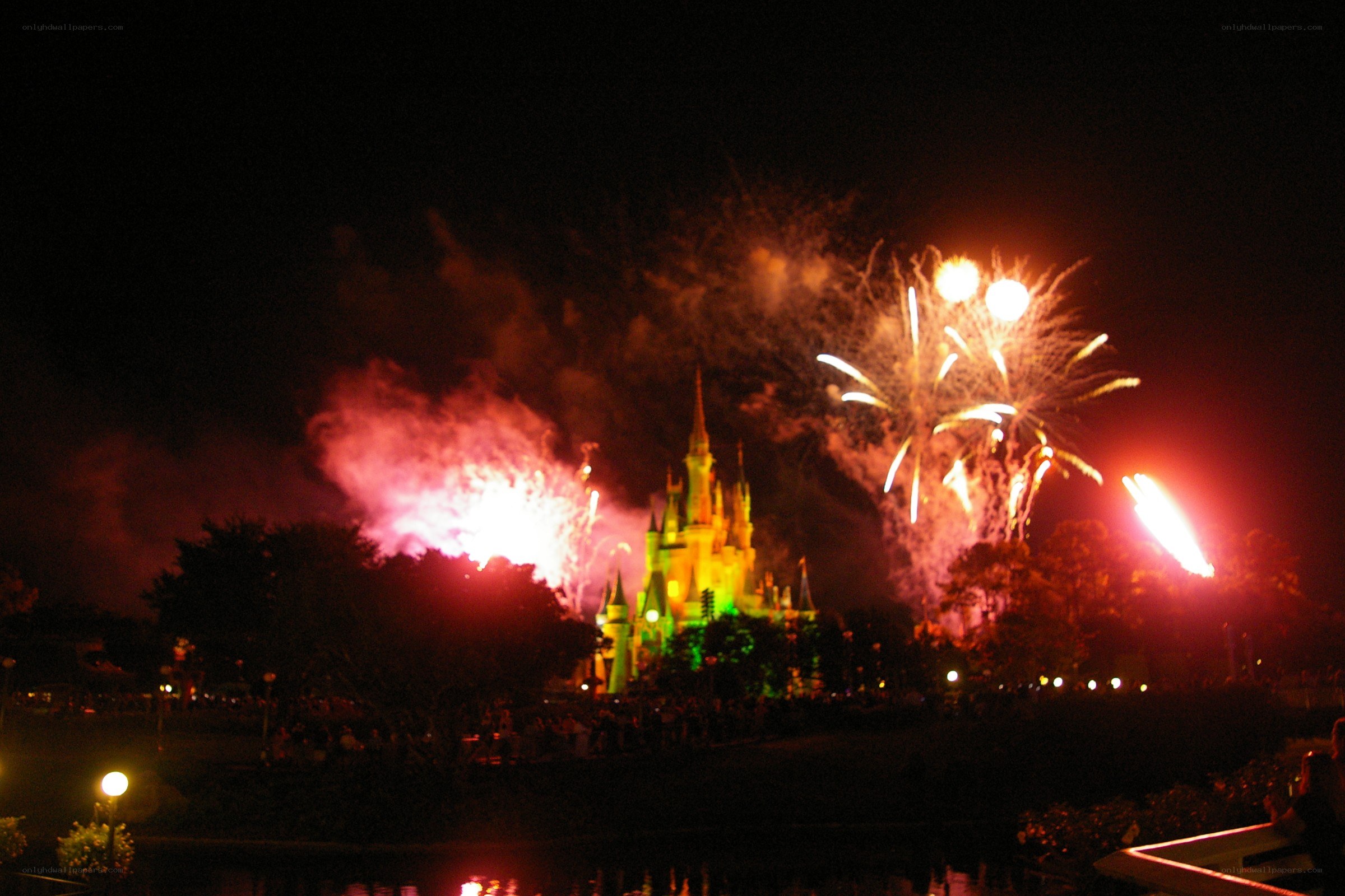 Fireworks at Cinderella Castle