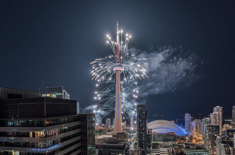 Fireworks at CN Tower