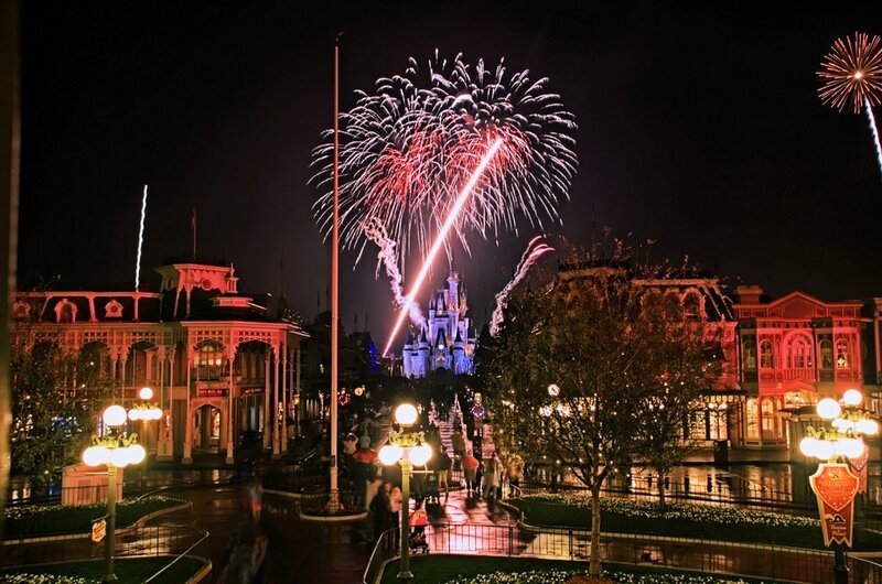 Fireworks at Disney Castle