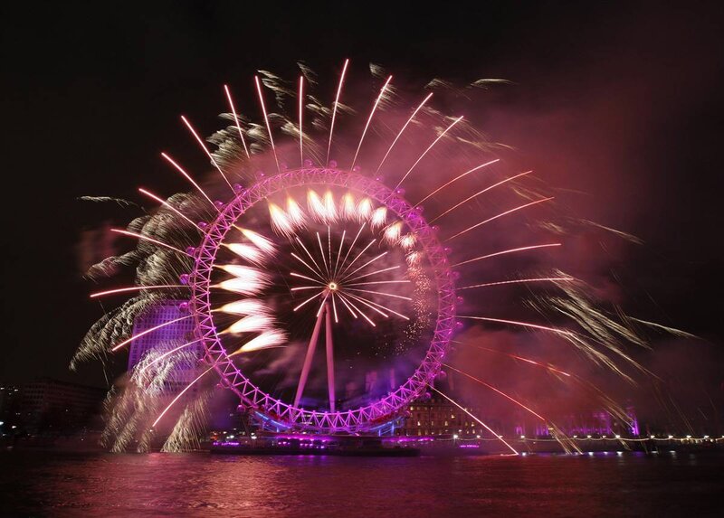 Fireworks at London Eye