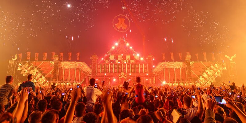 Fireworks at music festival