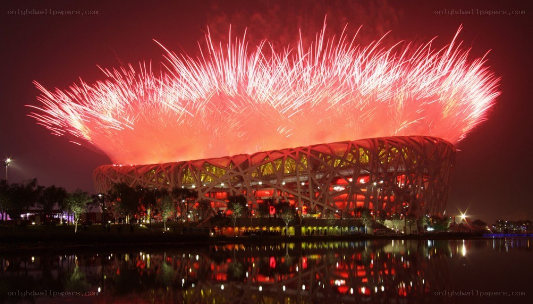 Fireworks at the Bird's Nest