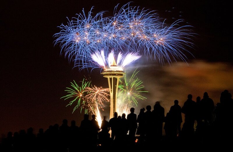 Fireworks at the Space Needle