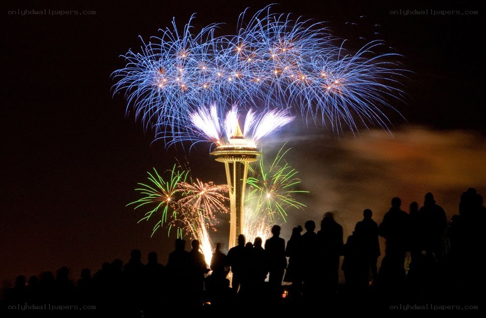 Fireworks at the Space Needle