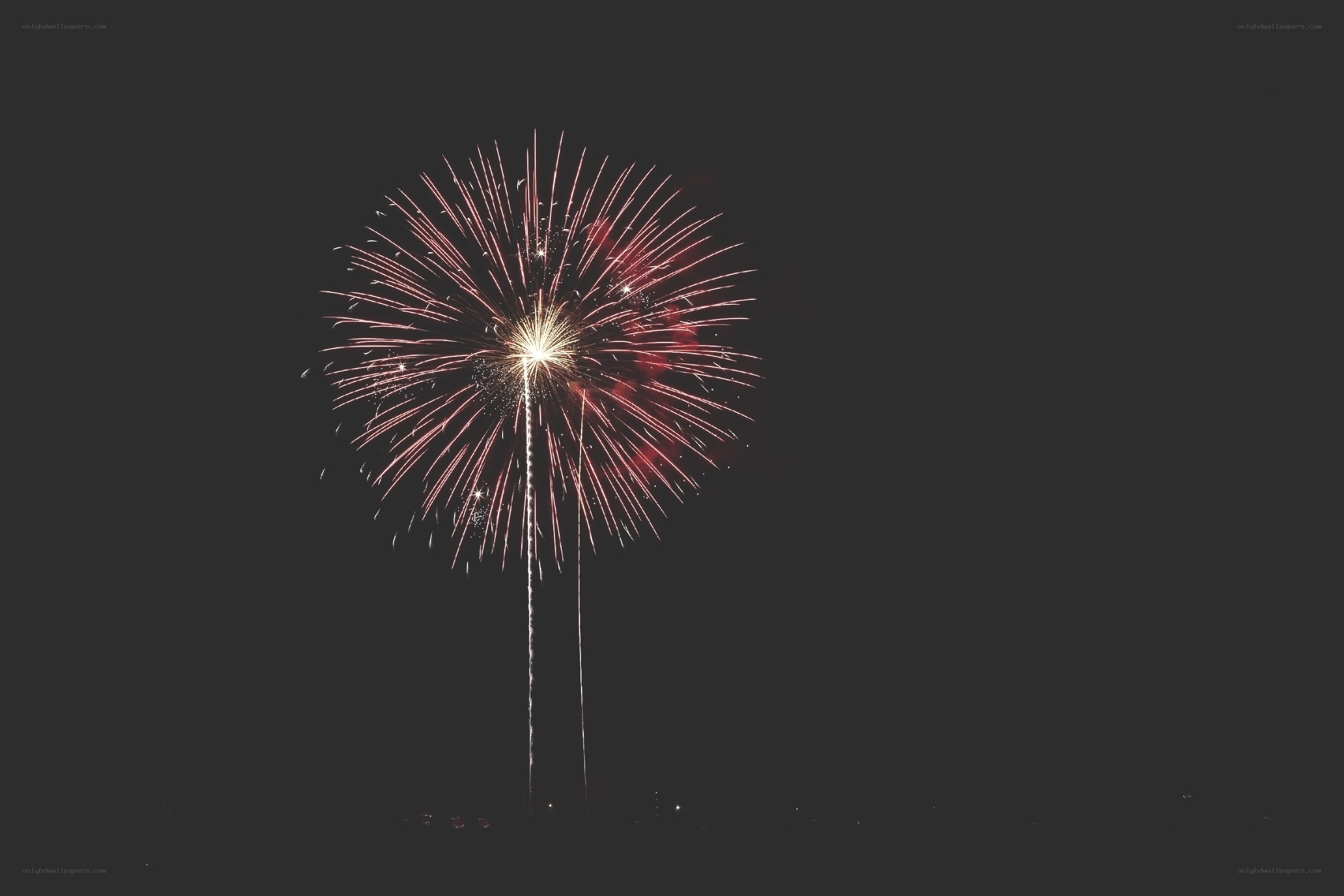 Fireworks display at night
