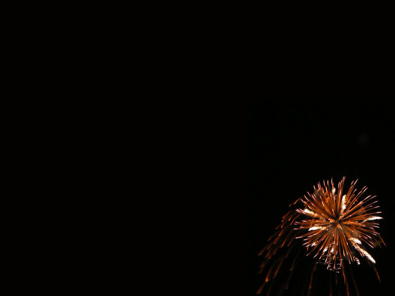 Fireworks display at night
