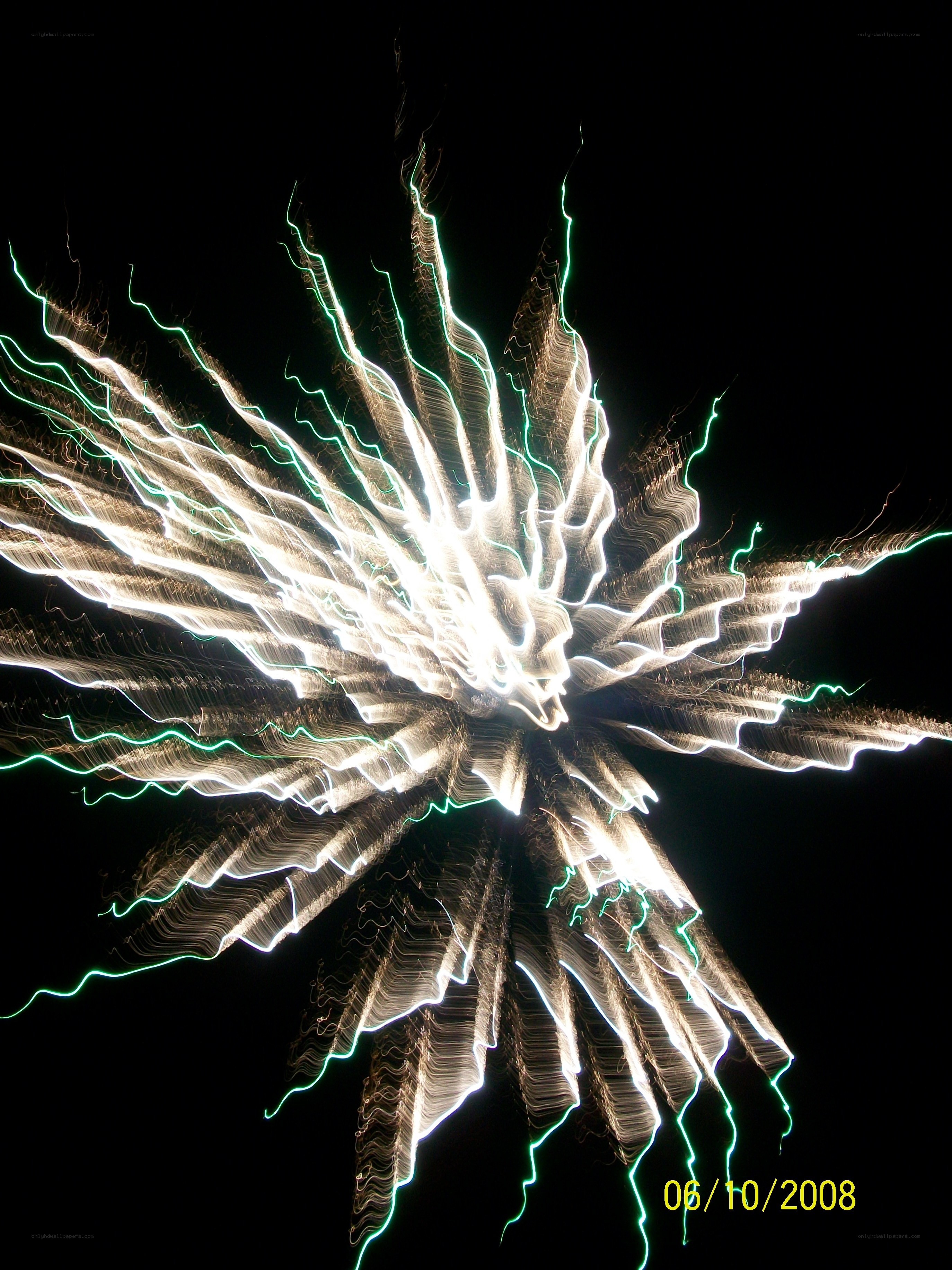 Fireworks display at night