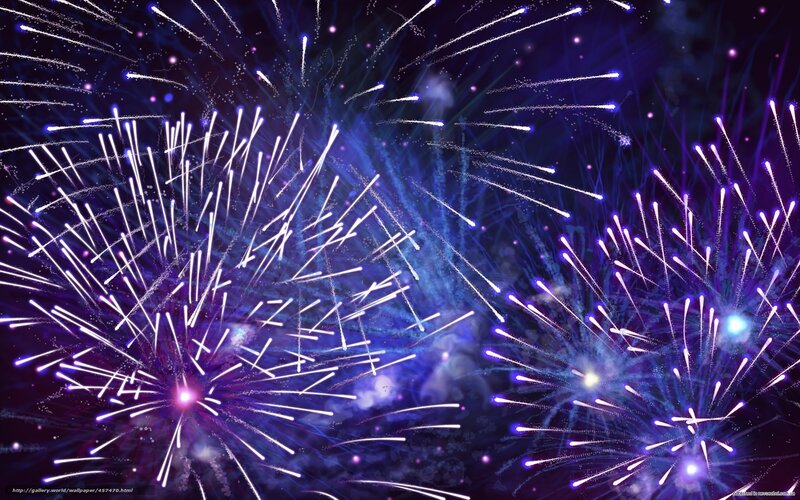 Fireworks Display at Night — Purple