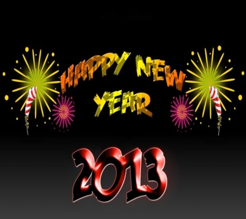 Fireworks Display — Black, Celebratory, Night, Digital Art, Text, Numbers