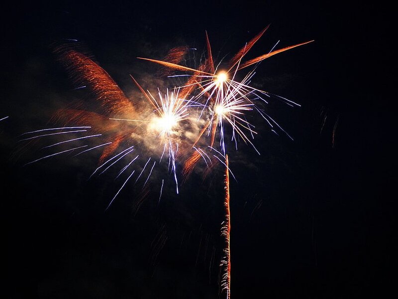 Fireworks Display — Black, Dramatic, Night, Photograph, Explosion