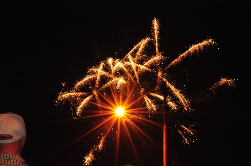 Fireworks Display — Black, Dramatic, Night, Photograph, Person