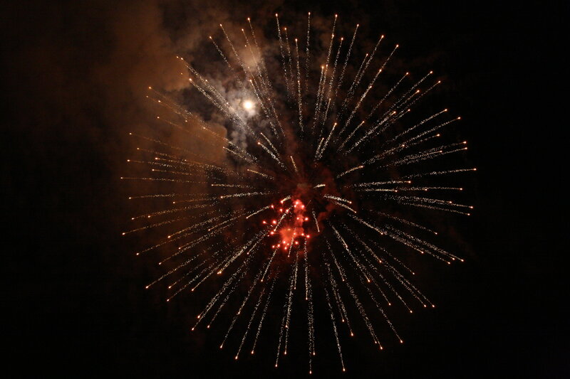 Fireworks Display — Black, Dramatic, Night, Photograph, Sky, Explosion, Smoke