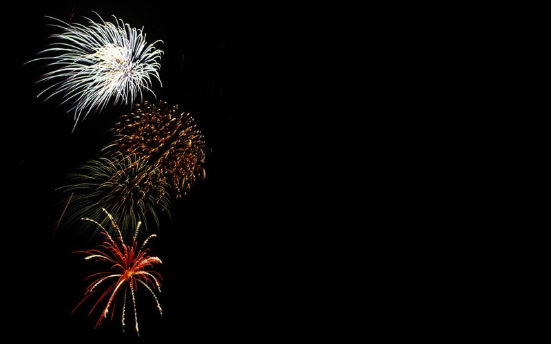 Fireworks Display — Black, Dramatic, Night, Photograph, Sky, Explosions